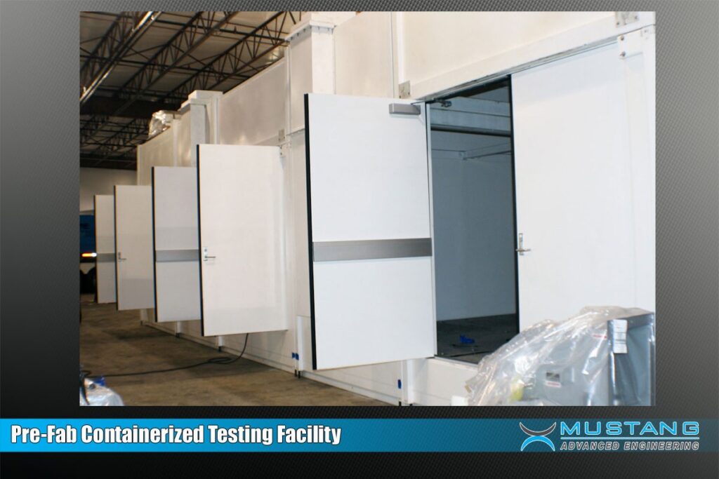 Prefabricated containerized test facility - Mustang Advanced Engineering Dynamometers