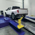 EV Truck on e-mobility testing chassis dynamometer